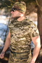 Тактическая мужская футболка 58 размер 4XL военная армейская хлопковая футболка цвет пиксель для ВСУ 27-112 - изображение 2