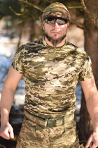 Тактическая мужская футболка 58 размер 4XL военная армейская хлопковая футболка цвет пиксель для ВСУ 27-112 - изображение 8