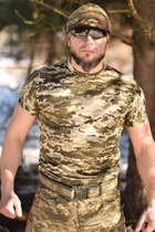 Тактическая мужская футболка 50 размер L военная армейская хлопковая футболка цвет пиксель для ВСУ 27-110 - изображение 8