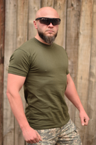 Тактическая мужская футболка 56 размер XXXL военная армейская хлопковая футболка цвет олива хаки для ВСУ26-107 - изображение 2