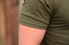 Тактическая мужская футболка 56 размер XXXL военная армейская хлопковая футболка цвет олива хаки для ВСУ26-107 - изображение 7