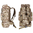 Тактический рюкзак армейский Raged Sheep Brown-Pixel большой военный, на 70л с защитой от дождя, для ЗСУ Коричневый пиксель + Кемпинг лампа Solar - изображение 2