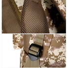 Тактический рюкзак армейский Raged Sheep Brown-Pixel большой военный, на 70л с защитой от дождя, для ЗСУ Коричневый пиксель + Кемпинг лампа Solar - изображение 5