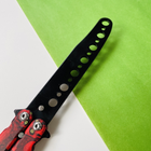 Раскладной нож бабочка цветной (черепа) BexShop тренировочный детский нож Red (669D) - изображение 3