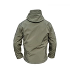Куртка софтшелл олива тактична куртка Soft Shell непромокальна армійська куртка для військових розмір 2XL - зображення 3