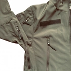 Куртка софтшелл олива тактична куртка Soft Shell непромокаюча армійська куртка для військових розмір 4XL - изображение 8