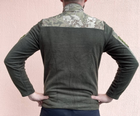 Кофта флисовая мужская военная тактическая с липучками под шевроны ВСУ (ЗСУ) Мультикам Турция XL 7123 хаки (SKU_4362275) - изображение 5