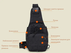 Тактическая сумка-слинг Molle Tactical Sling Bag через плечо нагрудная олива - изображение 3