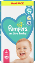 Підгузки Pampers Active Baby Розмір 4 (9-14 кг) 58 шт (8001090950819) - зображення 2