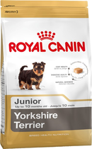 Sucha karma pełnoporcjowa dla szczeniąt Royal Canin Yorkshire Terrier Puppy rasy Yorkshire terrier od 2 do 10 miesiąca życia 1,5 kg (3182550743471) (39720151)