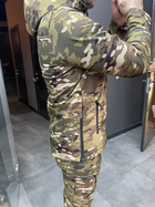 Куртка тактична на флісі, Мультикам, розмір XXL, підкладка — фліс, демісезонна флісова куртка для військових - зображення 3