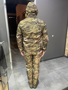 Куртка тактична на флісі, Мультикам, розмір XXL, підкладка — фліс, демісезонна флісова куртка для військових - зображення 4