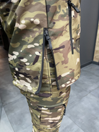 Куртка тактична на флісі, Мультикам, розмір XXL, підкладка — фліс, демісезонна флісова куртка для військових - зображення 6