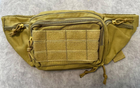 Поясна сумка тактична бананка, сумка нагрудна койот - зображення 5