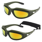 Тактичні захисні стрілецькі окуляри з поляризацією Daisy c5 олива + 4 комплекти лінз - зображення 5