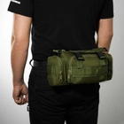 Тактическая сумка поясная военная нагрудная с ремнем через плечо 5 литров Хаки - изображение 10