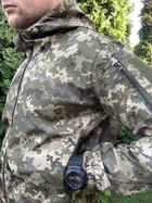 Куртка летняя влагоустойчивая с капюшоном пиксель soft-shell, Куртка пиксель,Тактическая военная ветровка ВСУ 54р. - изображение 4