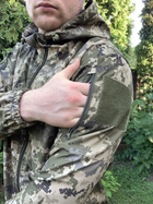 Куртка літня вологостійка з капюшоном піксель soft-shell, Куртка піксель,Тактична військова вітровка ЗСУ 48р. - зображення 5