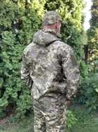 Куртка летняя влагоустойчивая с капюшоном пиксель soft-shell, Куртка пиксель,Тактическая военная ветровка ВСУ 56р. - изображение 6