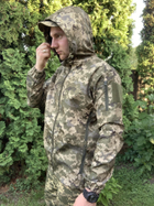 Куртка летняя влагоустойчивая с капюшоном пиксель soft-shell, Куртка пиксель,Тактическая военная ветровка ВСУ 52р. - изображение 2