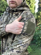 Куртка летняя влагоустойчивая с капюшоном пиксель soft-shell, Куртка пиксель,Тактическая военная ветровка ВСУ 52р. - изображение 5