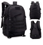 Тактичний похідний рюкзак Military військовий водовідштовхуючий рюкзак 30 л 49x34x16 см Чорний - зображення 1