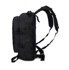 Тактичний похідний рюкзак Military військовий водовідштовхуючий рюкзак 30 л 49x34x16 см Чорний - зображення 6