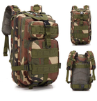 Тактичний похідний рюкзак Military військовий рюкзак водовідштовхувальний 25 л 45х24х22 см Т 414 - зображення 3