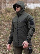 Тактична куртка утеплена BEZET Softshell Omega 6281 2XL Хакі (2000221962628) - зображення 4