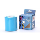 Кинезио тейп в рулоне 7,5см х 5м (Kinesio tape) эластичный пластырь , Цвет Синий - изображение 4