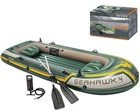 Чотиримісний надувний човен Intex 68351 Seahawk 4 розмір 351 х 145 см, весла, ручний насос