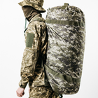 Баул армійський піксель, сумка баул армійський 100 л тактичний баул, тактичний баул-рюкзак - зображення 3