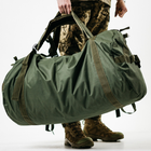 Баул армійський хакі, сумка баул армійський 100 л тактичний баул, тактичний баул-рюкзак - зображення 7