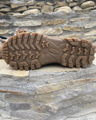 Берцы ботинки тактическая обувь кроссовки облегченные натуральная гидрофобная кожа усиленная пятка и носок Койот 42 - изображение 5