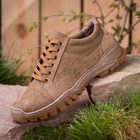 Берцы ботинки тактическая обувь кроссовки облегченные натуральная гидрофобная кожа усиленная пятка и носок Койот 46 (31,5 см) - изображение 5