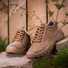 Берцы ботинки тактическая обувь кроссовки облегченные натуральная гидрофобная кожа усиленная пятка и носок Койот 42 (28 см) - - изображение 6