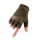 Перчатки армейские беспалые BlackHawk, военные тактические без пальцев зеленые (олива) - изображение 1