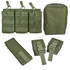 Комплект підсумків тактичних CORDURA OLIVE MOLLE Win War олива 00105