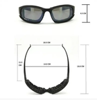 Защитные военные очки с поляризацией Daisy X7 Black и 4 комплекта линз - изображение 3