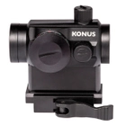 Коліматорний приціл KONUS NUCLEAR-QR 1x22, 3 MOA, широке поле зору, швидкознімне кріплення Picatinny - зображення 4