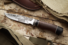 Нож Нескладной Охотничий Ястреб Кожаный Чехол DS72 - изображение 1