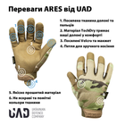 Перчатки тактические полнопалые сенсорные ARES UAD Мультикамуфляж M - изображение 5