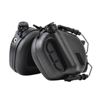 Активні навушники для стрільби Earmor M31H Чорні на шолом + Premium кріплення Чебурашка (12773kr) - зображення 4