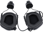Активні навушники для стрільби Earmor M31H Чорні на шолом + Premium кріплення Чебурашка (12773kr) - зображення 7