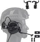 Активні навушники для стрільби Earmor M31H Чорні на шолом + Premium кріплення Чебурашка (12773kr) - зображення 13