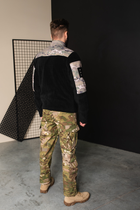 Кофта флисовая мужская военная тактическая с липучками под шевроны ВСУ (ЗСУ) Мультикам 8040 54 размер хаки - изображение 10