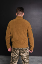 Кофта флисовая мужская военная тактическая с липучками под шевроны ВСУ (ЗСУ) 8170 56 размер койот - изображение 5