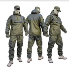 Тактичний костюм, військова форма ЗСУ Гірка куртка-анорак штани водонепроникний олива р.S-М 3-4 ріст - зображення 1