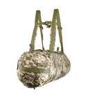 Универсальная сумка-баул тактическая 80 литров, военный водоотталкивающий баул из плотной тактической ткани Kiborg Пиксель - изображение 3