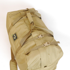 Універсальна сумка тактична 130 літрів, військова водовідштовхувальна сумка із щільної тактичної тканини Kiborg BAG Койот - зображення 6